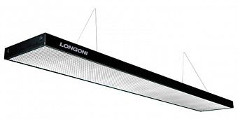 Лампа плоская светодиодная «Longoni Compact» (черная, серебристый отражатель, 287х31х6см)